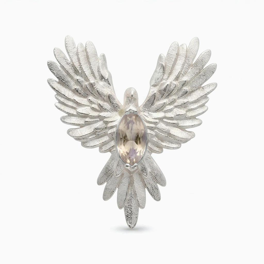 雙面雕刻展翅鷹耳骨夾
