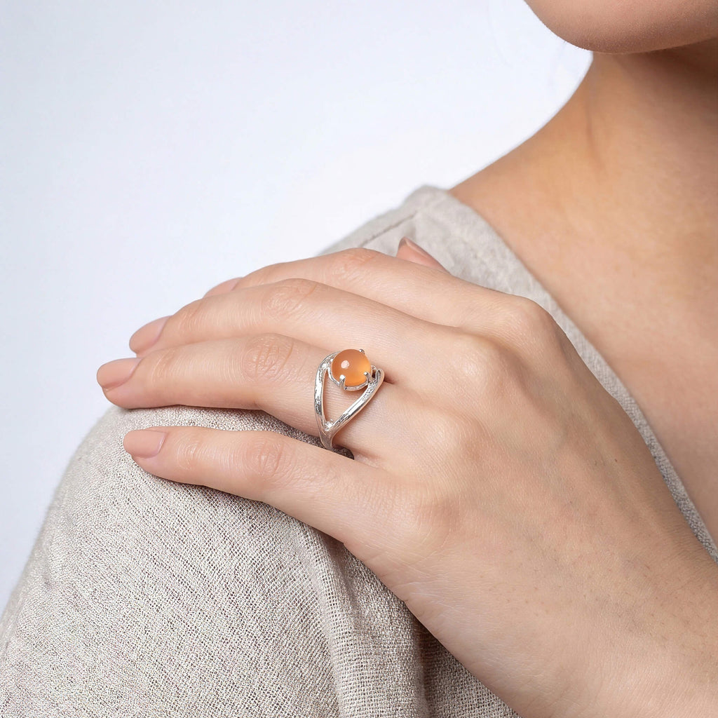 雲南南紅瑪瑙荔枝凍戒指